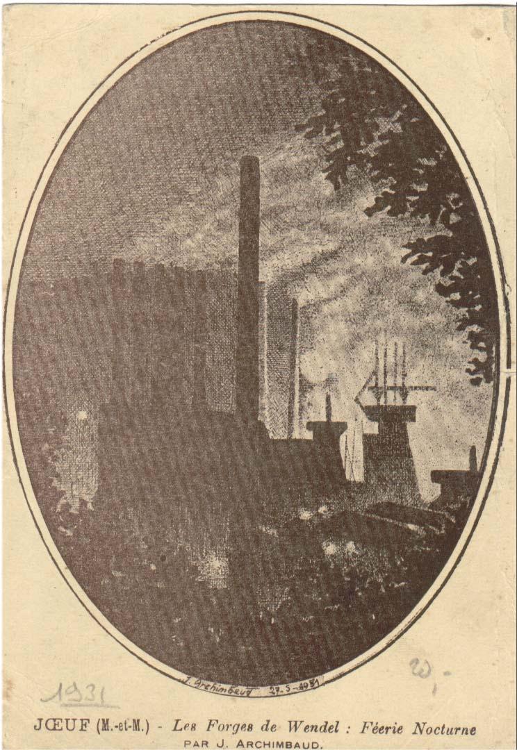 Les Forges de Wendel : Féerie Nocturne par J. ARCHIMBAUD - 1931