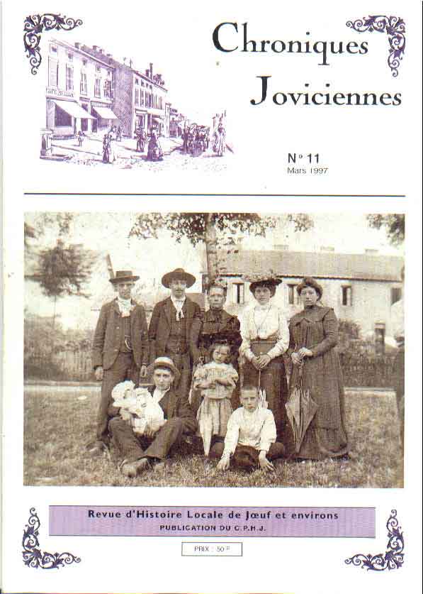 Photo de couverture : une famille jovicienne photographiée dans la Cité de Génibois vers 1890-1895.